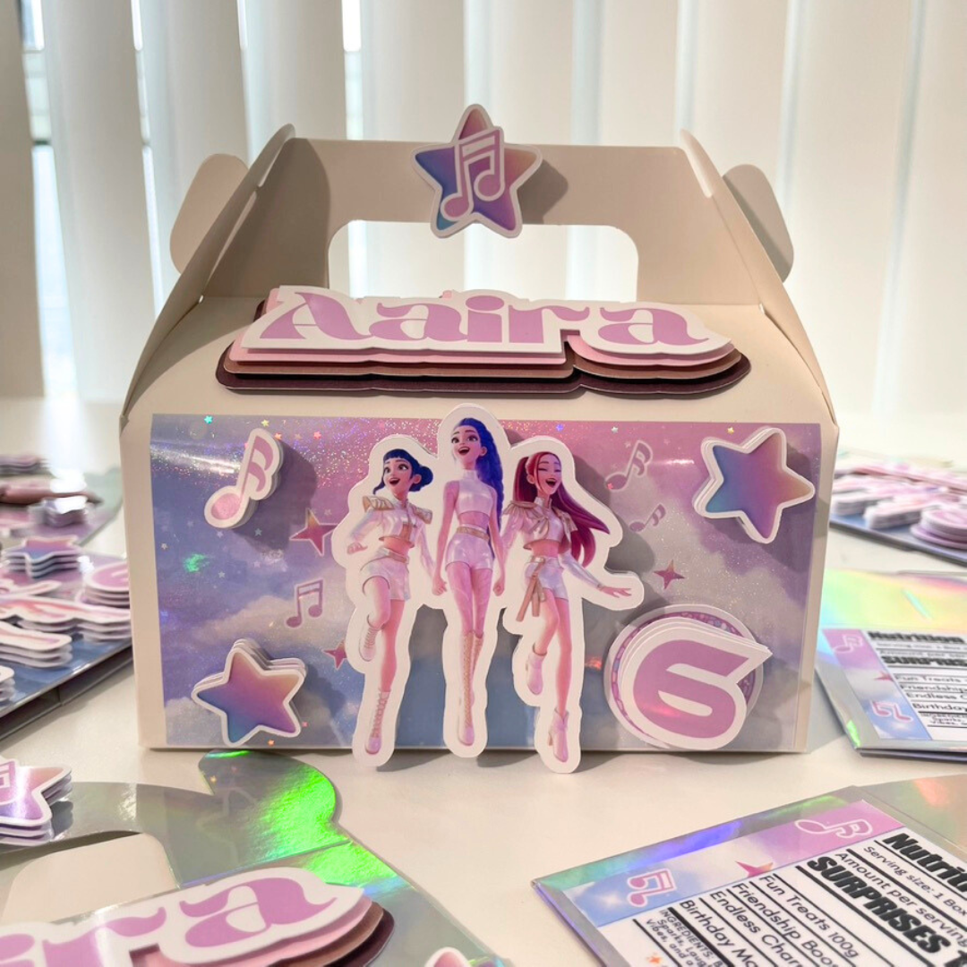 Personalized 3D KPOP Demon Hunters Gable Boxes | Personalized Party Favor Boxes