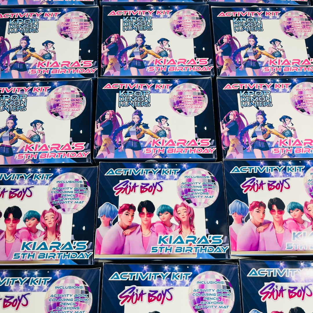 KPOP Demon Hunters Activity Kit for Kids KPOP Activity Book, Coloring Book, Stickers Set Personalized Party Favor