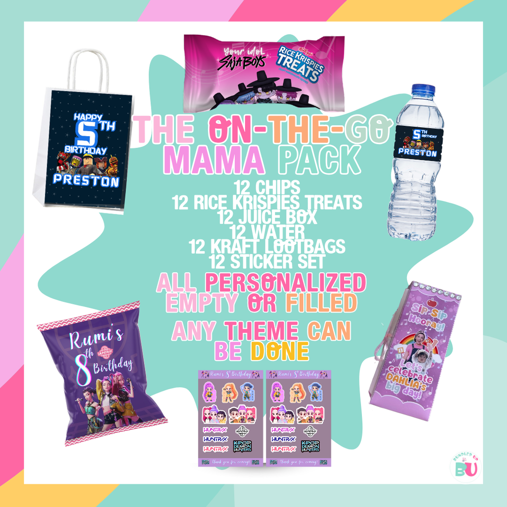 On-The-Go Mama Party Pack | Personalized Birthday Party Favors | Custom Party Favors