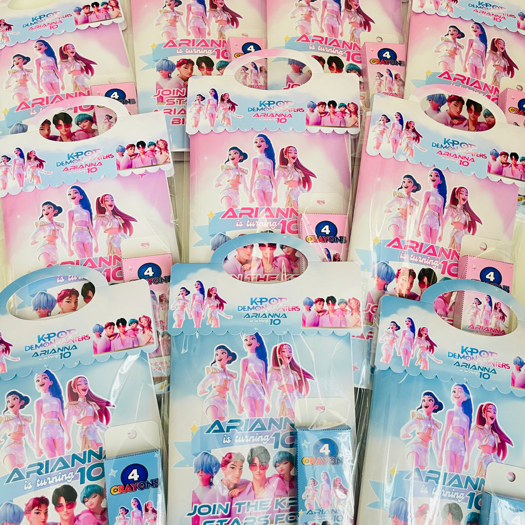 Personalized KPOP Demon Hunters Birthday Activity Booklet for Kids | Personalized Party Favor