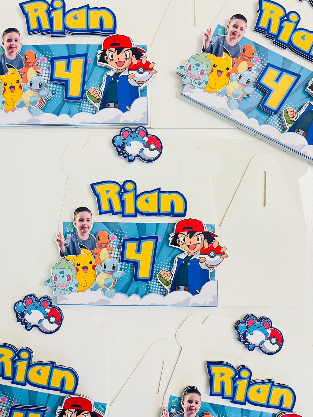 Personalized 3D Pokemon Gable Boxes | Personalized Party Favor Boxes