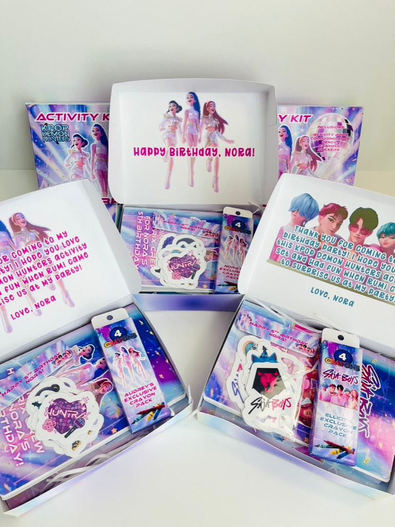 KPOP Demon Hunters Activity Kit for Kids KPOP Activity Book, Coloring Book, Stickers Set Personalized Party Favor
