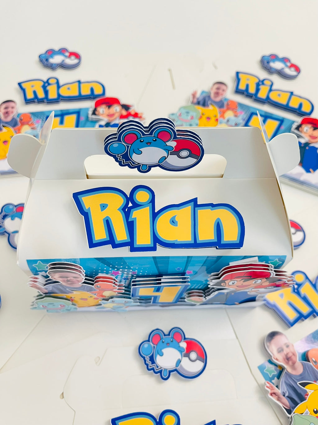 Personalized 3D Pokemon Gable Boxes | Personalized Party Favor Boxes