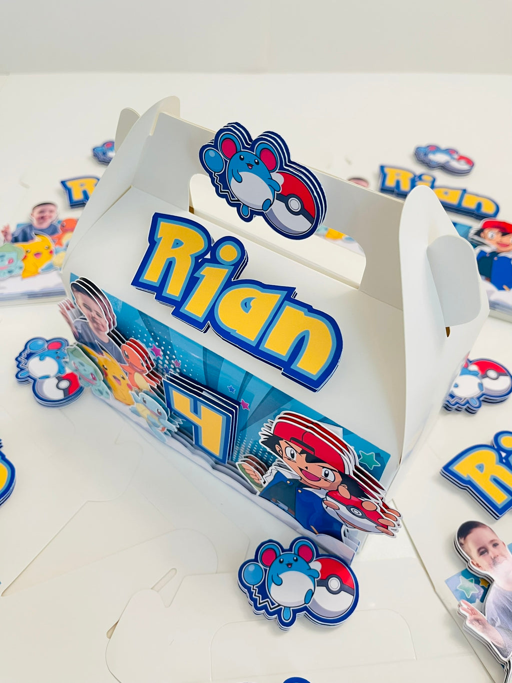 Personalized 3D Pokemon Gable Boxes | Personalized Party Favor Boxes