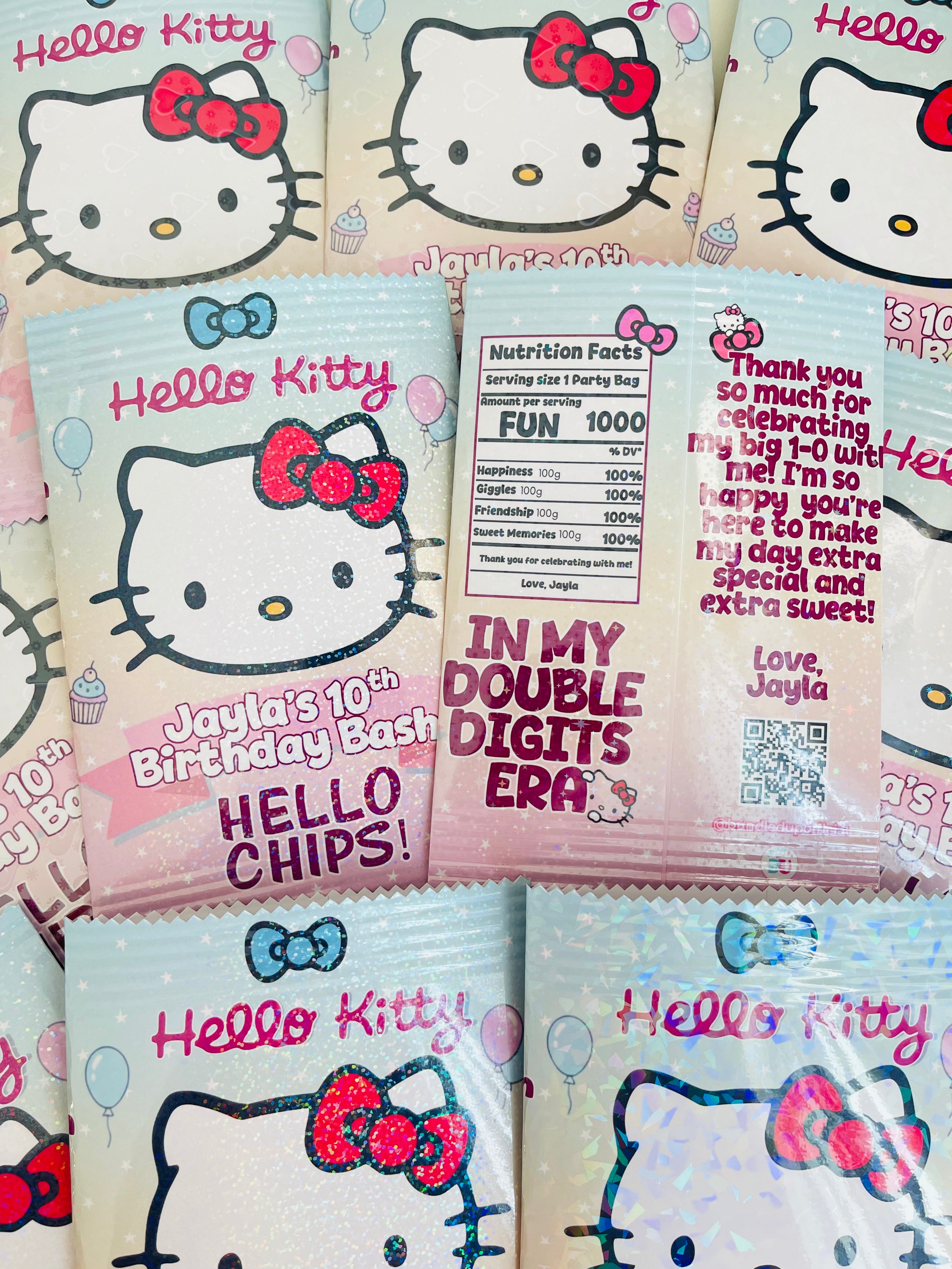 Hello Kitty Theme Personalized Party Bundle | Custom Birthday Party Favors