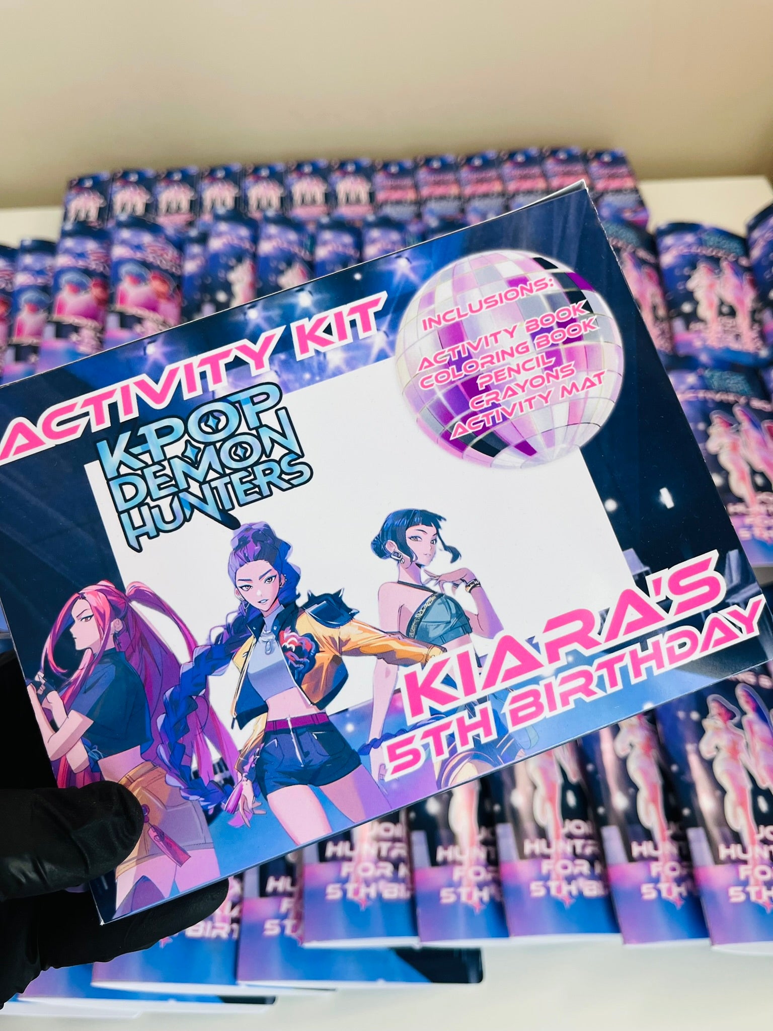 Personalized KPOP Demon Hunters Birthday Activity Kit for Kids | Personalized Party Favor