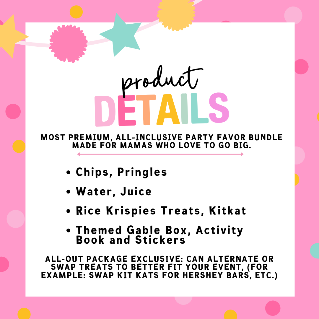 The All-Out Mama Pack | Personalized Birthday Party Favors | Custom Party Favors
