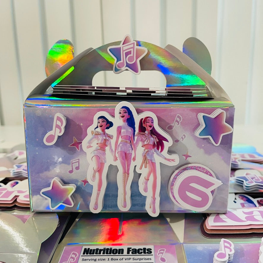 Personalized 3D KPOP Demon Hunters Gable Boxes | Personalized Party Favor Boxes