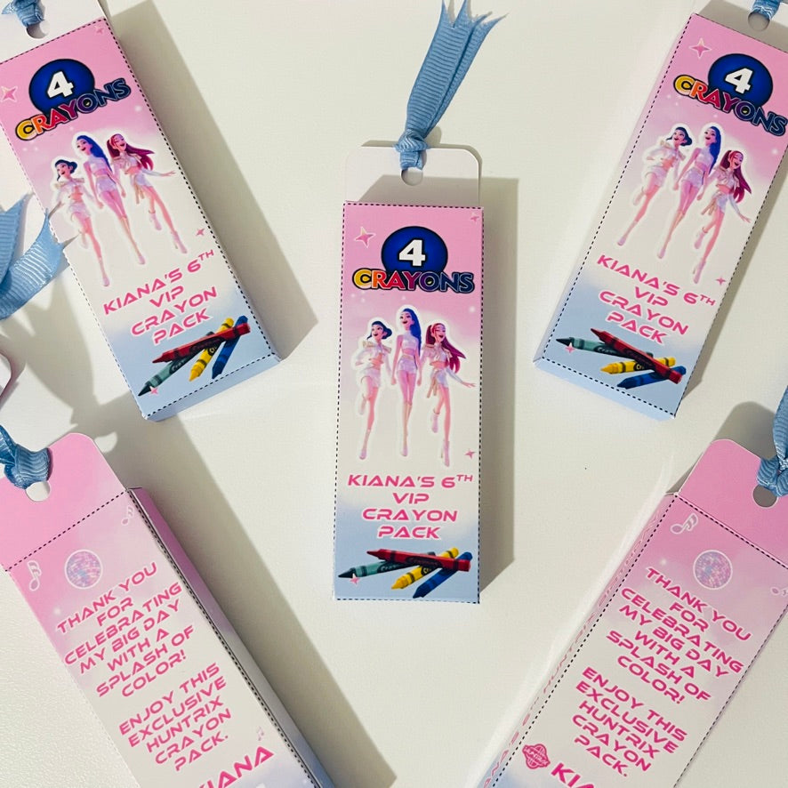 KPOP Demon Hunters Activity Book + Custom Crayon Box