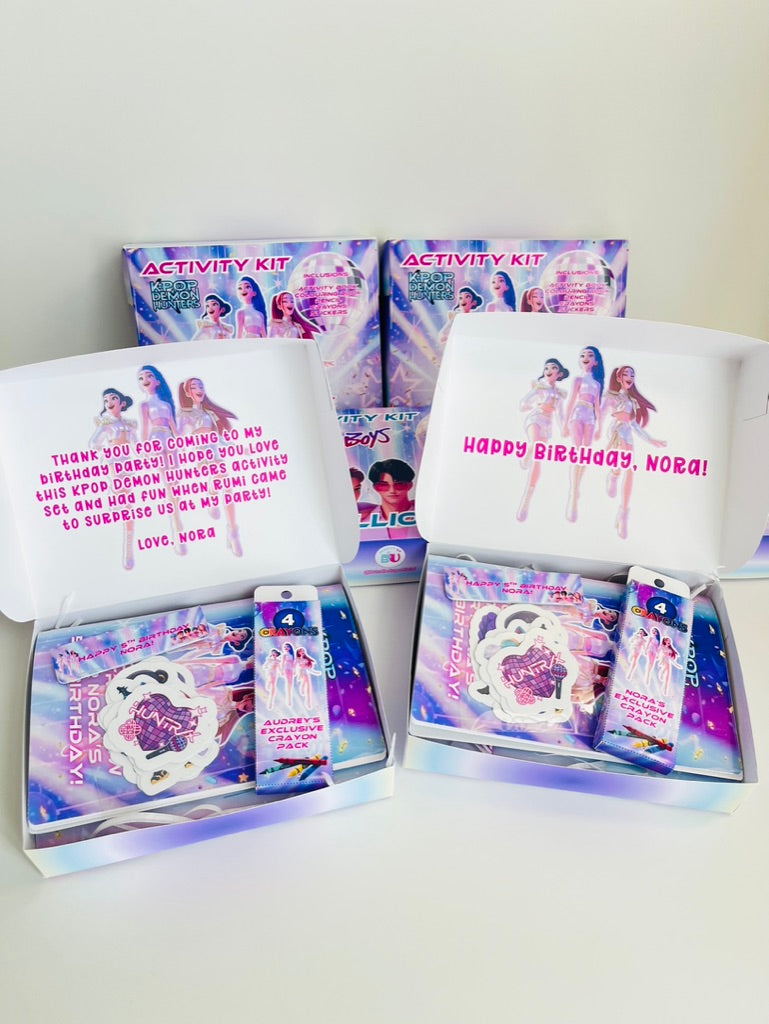 KPOP Demon Hunters Activity Kit for Kids KPOP Activity Book, Coloring Book, Stickers Set Personalized Party Favor