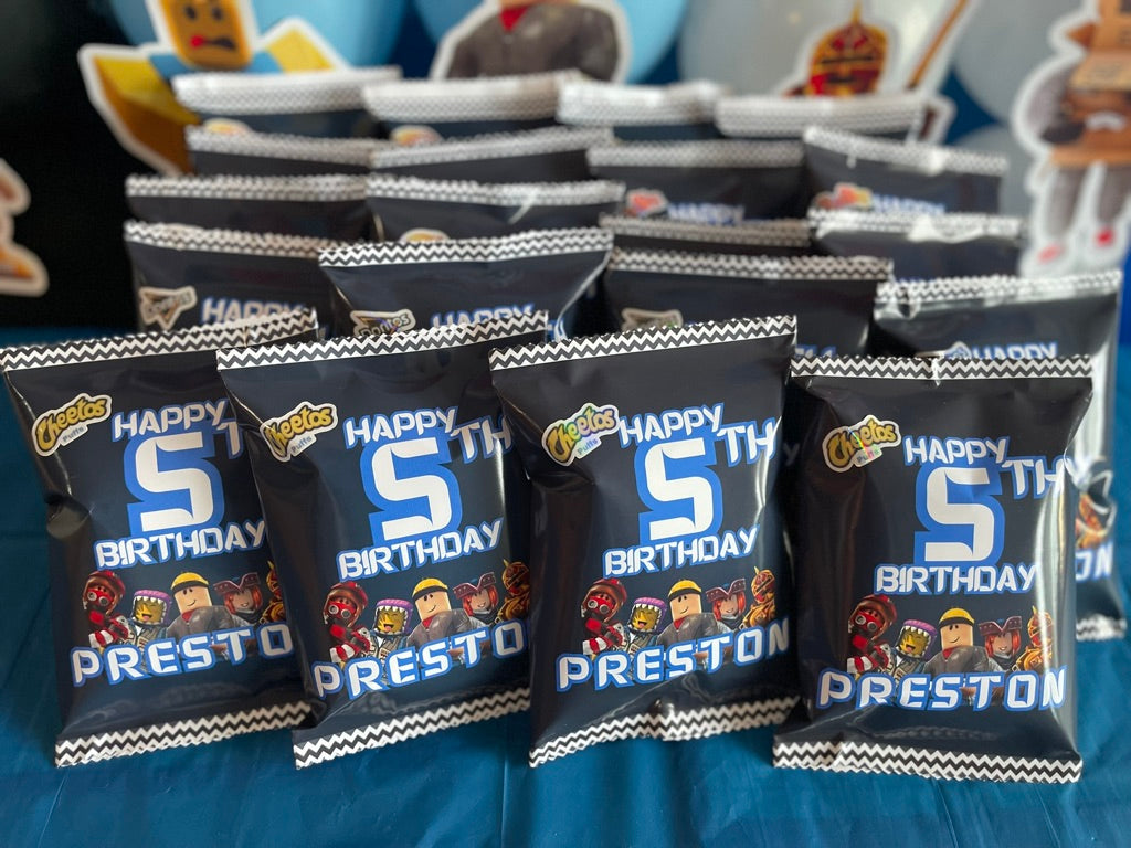 Custom Chip Bags Party Favors | Custom Party Favor