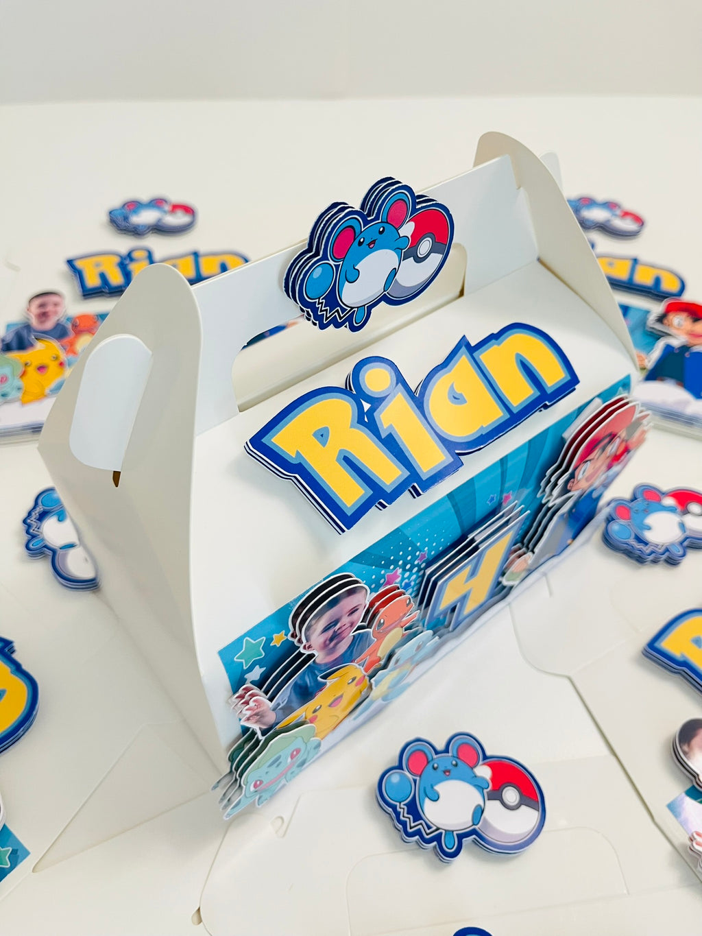Personalized 3D Pokemon Gable Boxes | Personalized Party Favor Boxes