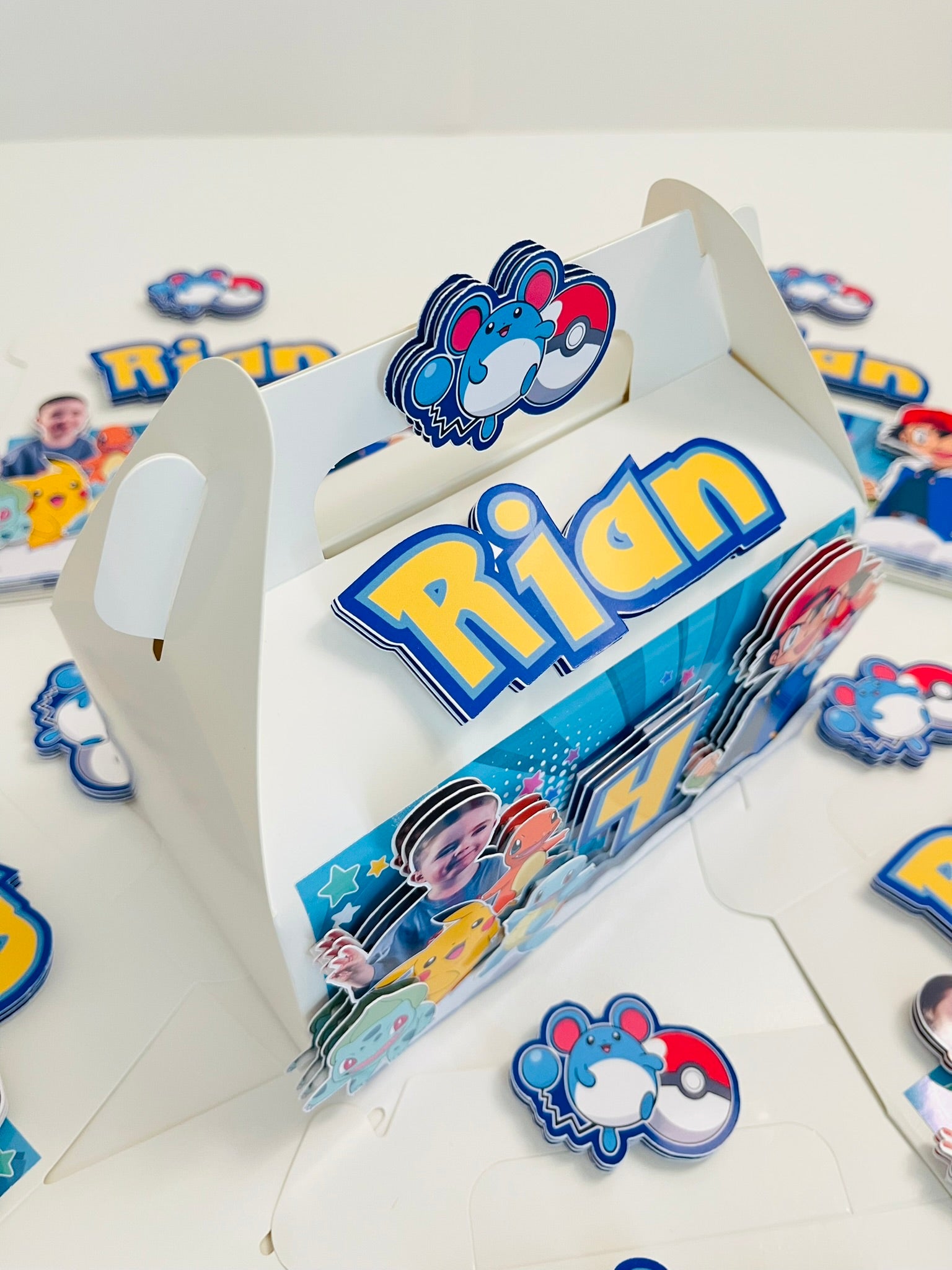 Personalized 3D Pokemon Gable Boxes | Personalized Party Favor Boxes