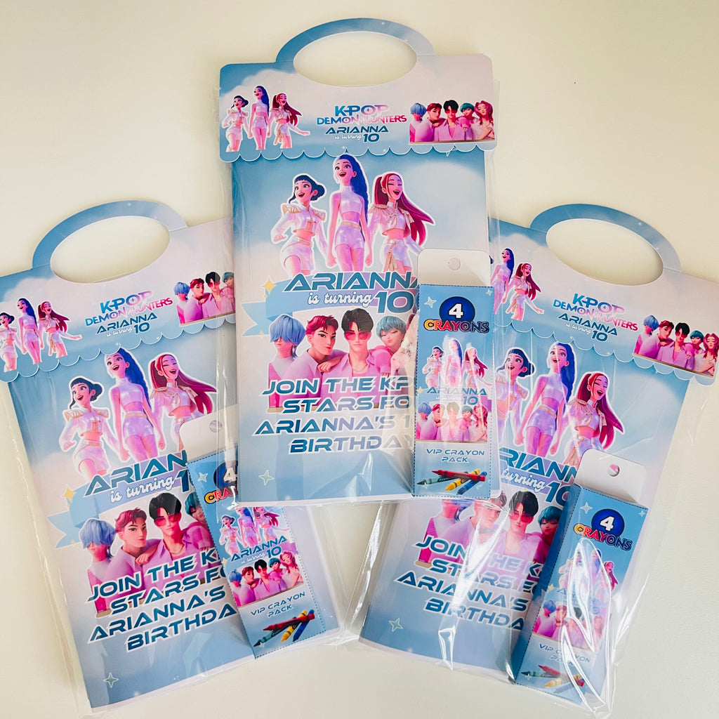 Personalized KPOP Demon Hunters Birthday Activity Booklet for Kids | Personalized Party Favor