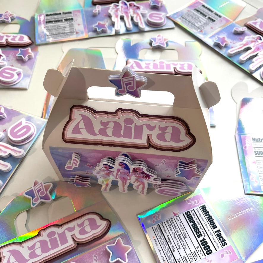 Personalized 3D KPOP Demon Hunters Gable Boxes | Personalized Party Favor Boxes