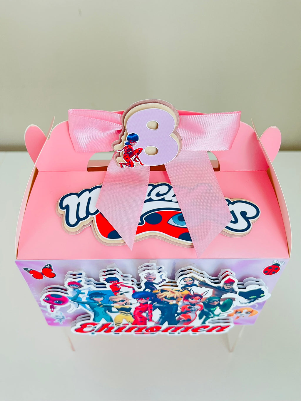 Lady Bug and Cat Noir Miraculous 3D Gable Boxes Treat and Gift Boxes Personalized Party Favor Boxes