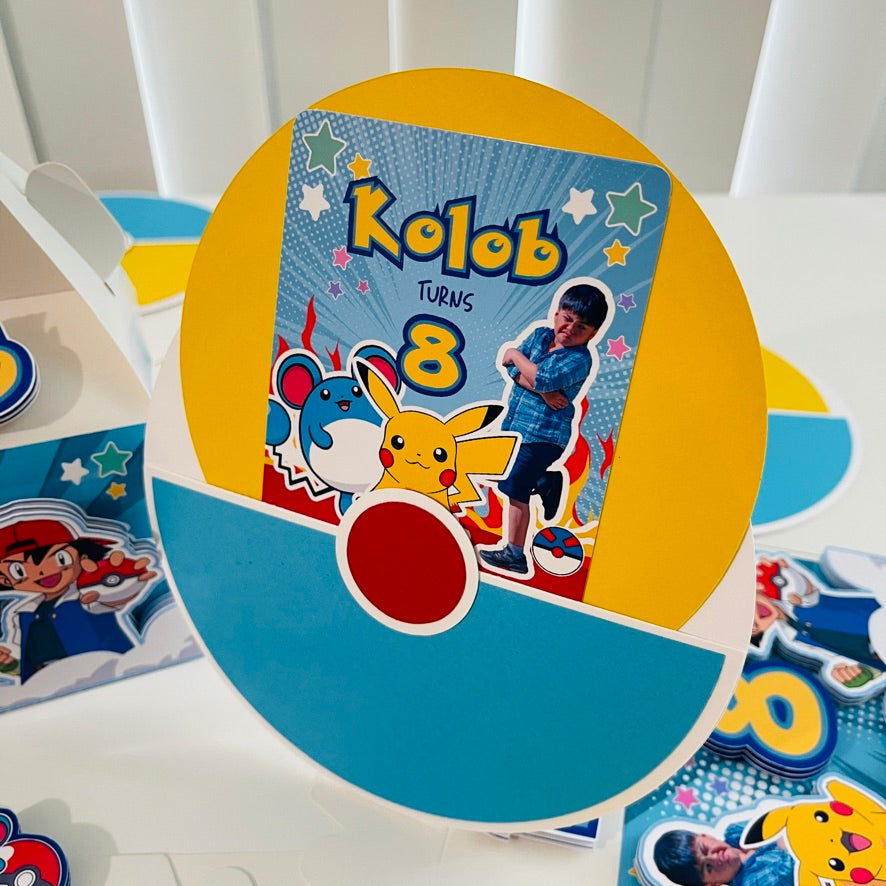 Personalized 3D Pokemon Gable Boxes | Personalized Party Favor Boxes