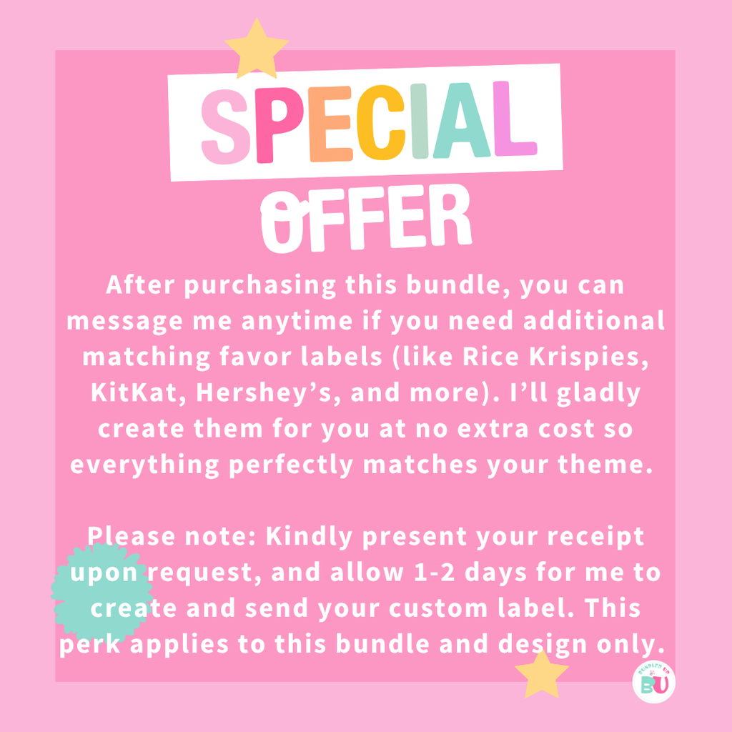 Hello Kitty Baby Shower Template Bundle, Editable Canva Party Favors (Digital Download)
